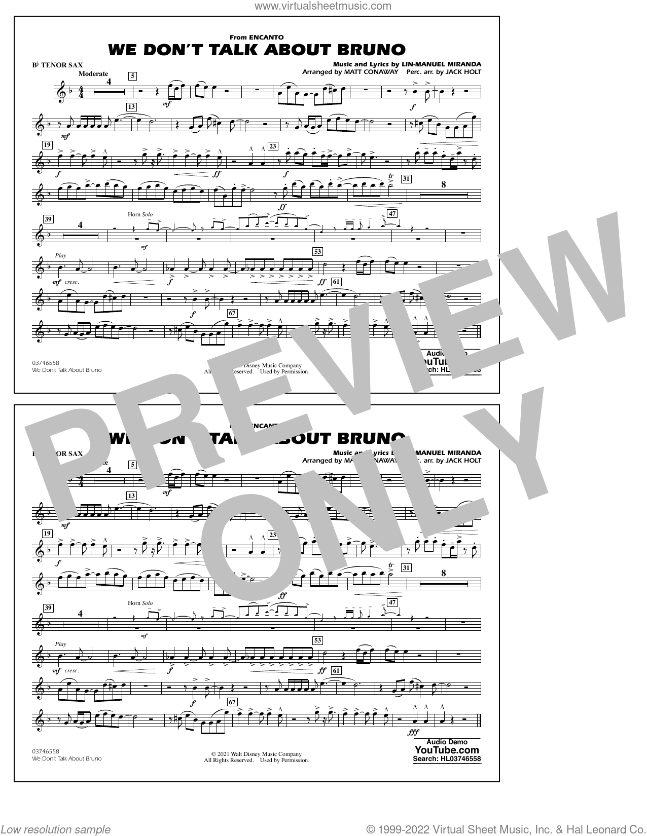 We Don't Talk About Bruno (from Encanto) (arr. Conaway)