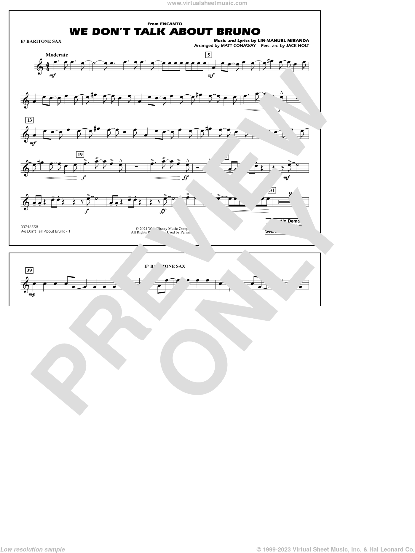 We Don't Talk About Bruno (from Encanto) (arr. Conaway)