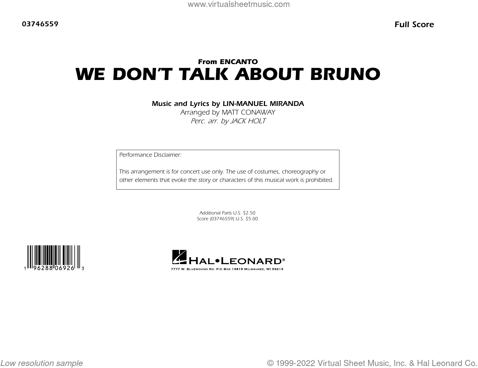 We Don't Talk About Bruno (from Encanto) (arr. Matt Conaway)