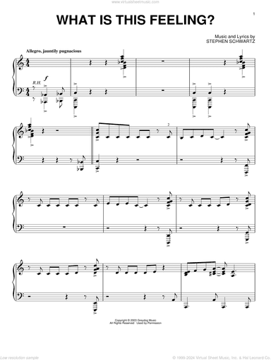 What Is This Feeling? (from Wicked), (intermediate)