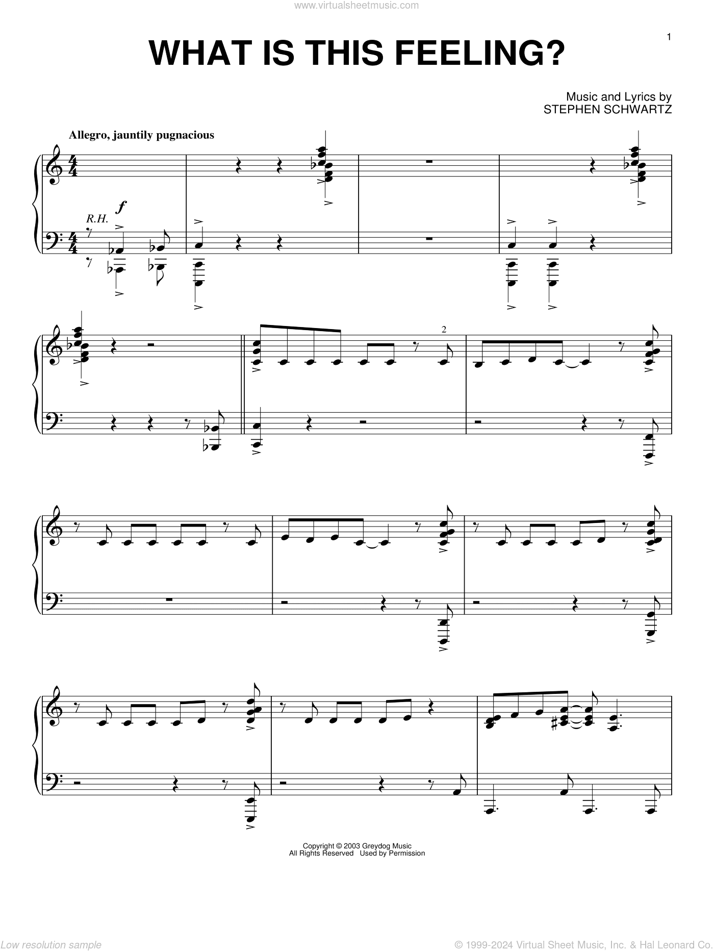What Is This Feeling? (from Wicked), (intermediate)