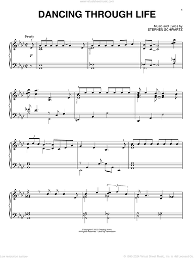 Dancing Through Life (from Wicked), (intermediate)