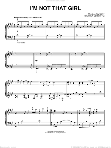 I'm Not That Girl (from Wicked)