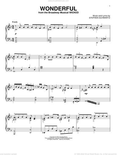 Wonderful (from Wicked)