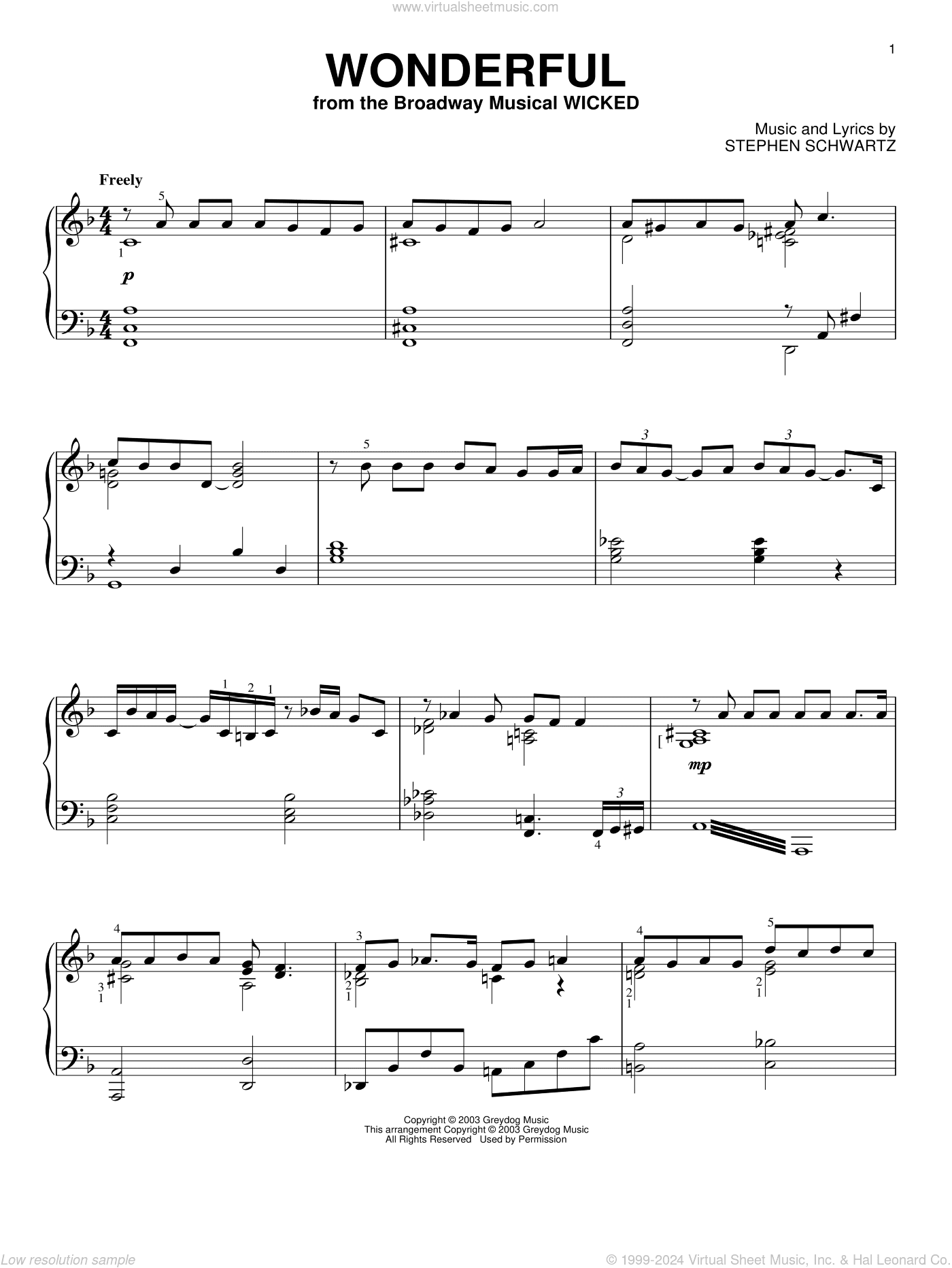 Wonderful (from Wicked)