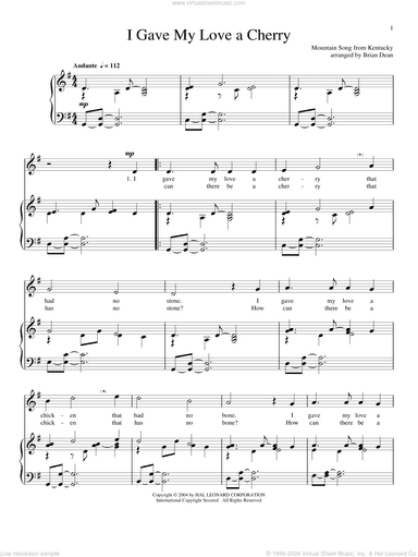 I Gave My Love A Cherry (The Riddle Song)