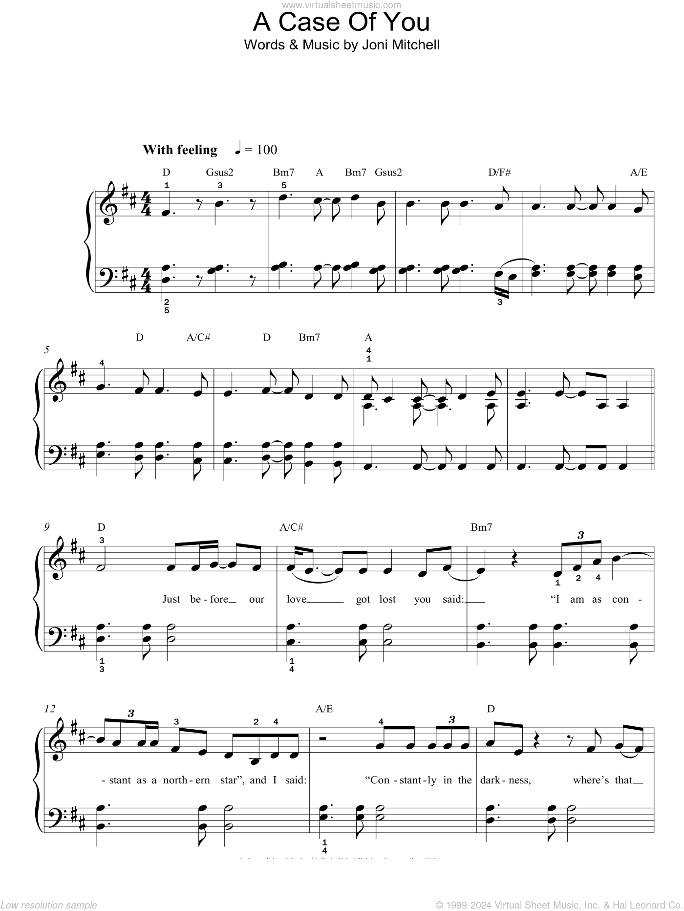 A Case Of You, (easy)