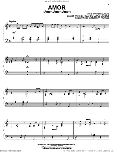 Amor (Amor, Amor, Amor), (intermediate)