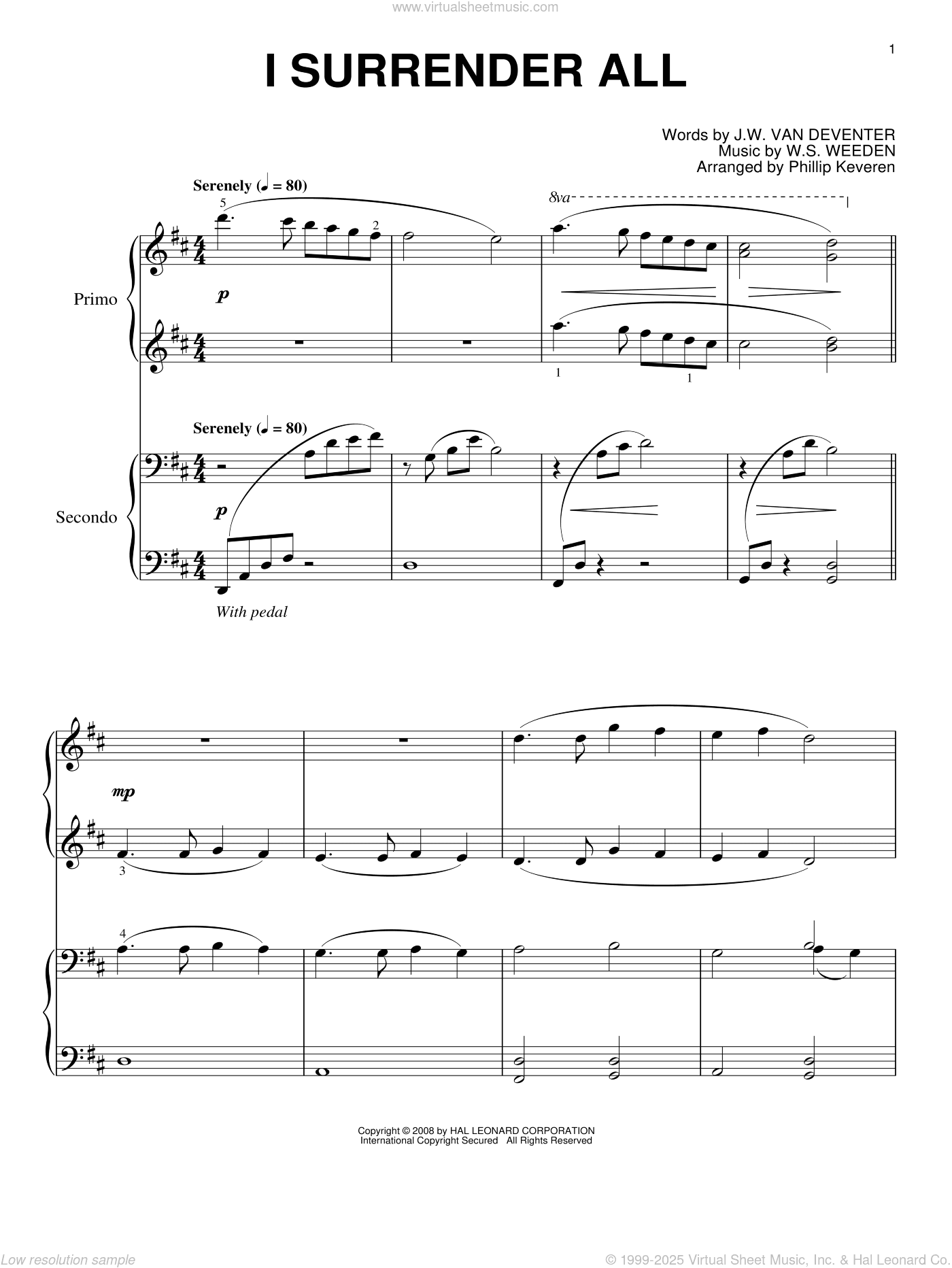 I Surrender All (arr. Phillip Keveren)