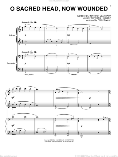 O Sacred Head, Now Wounded (arr. Phillip Keveren)