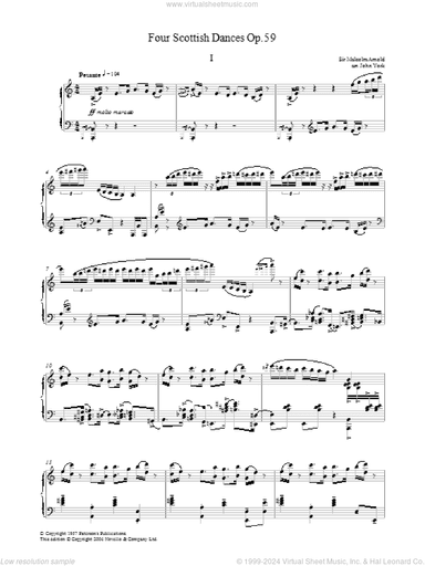 Four Scottish Dances Op.59, No.1, Pesante