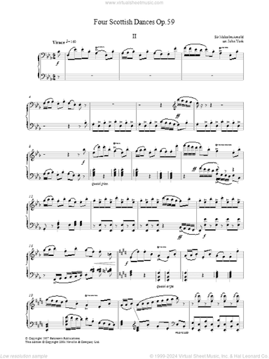 Four Scottish Dances Op.59, No.2, Vivace