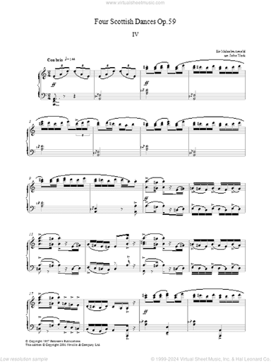 Four Scottish Dances Op.59, No.4, Con Brio