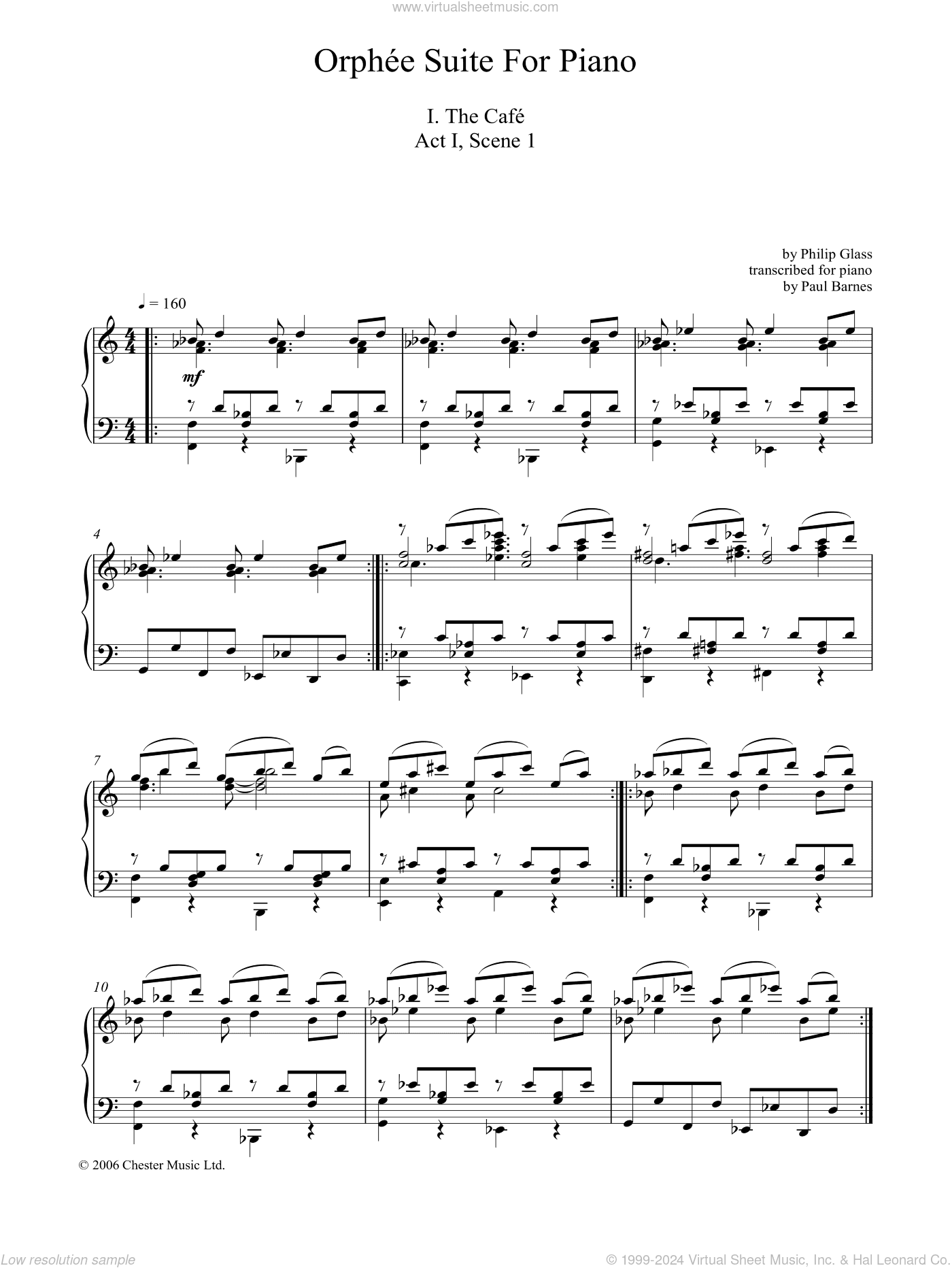 Orphee Suite For Piano, I. The Cafe, Act I, Scene 1