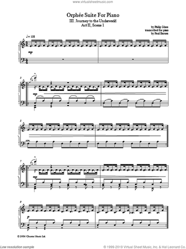 Orphee Suite For Piano, III. Journey To The Underworld, Act II, Scene 1