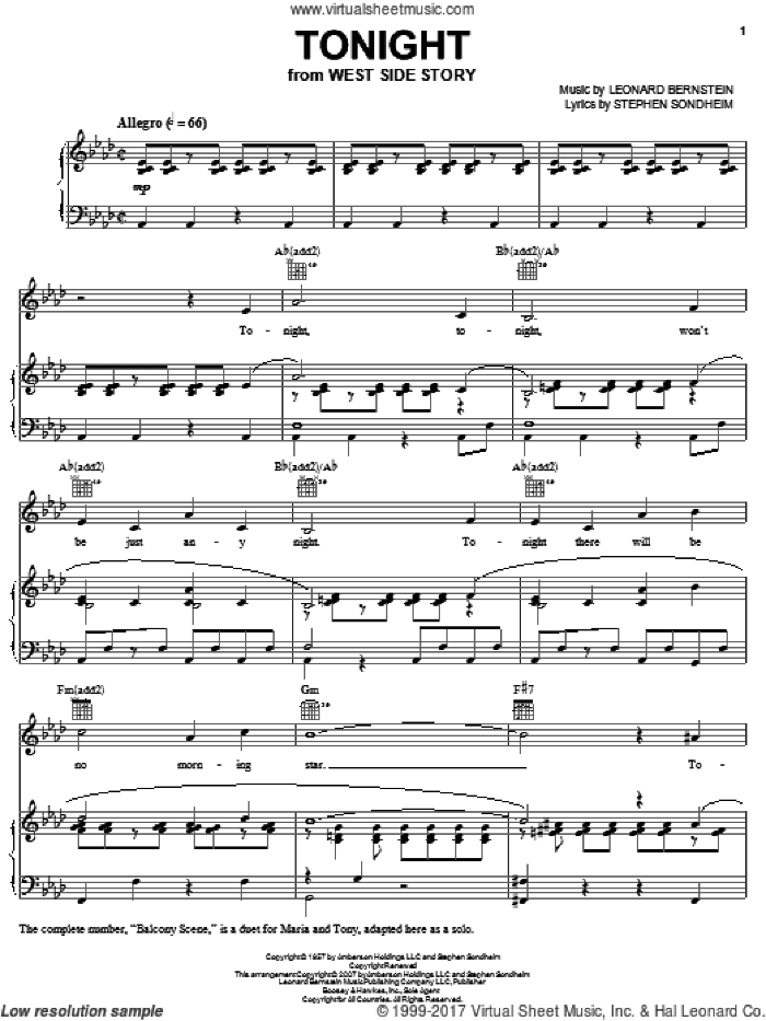 Selections from West Side Story (complete set of parts)