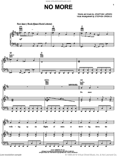 No More (from tick, tick... BOOM!)