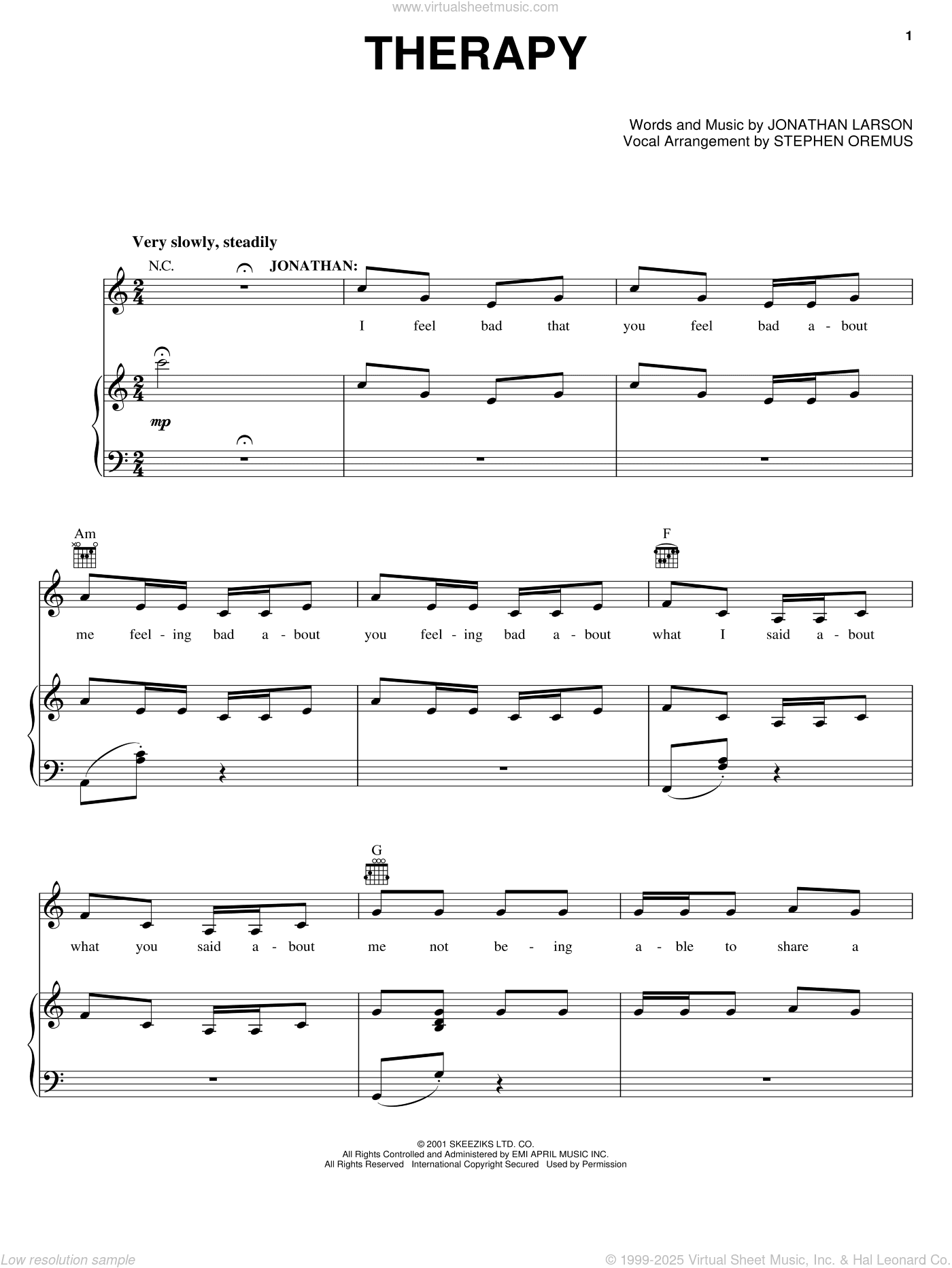 Therapy (from tick, tick... BOOM!)
