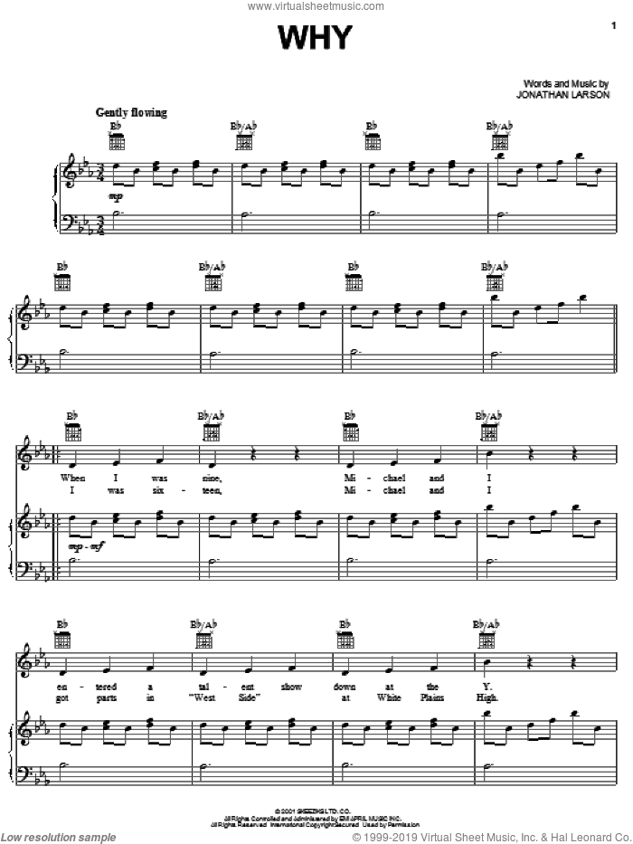 Why (from tick, tick... BOOM!)