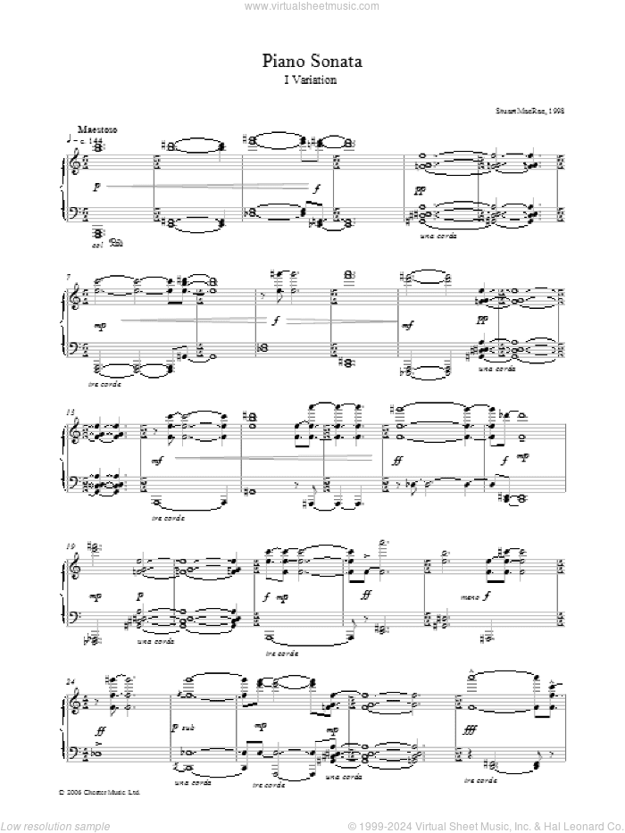Piano Sonata, I Variation