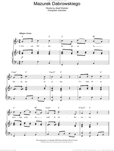 Mazurek Dabrowskiego (Polish National Anthem)