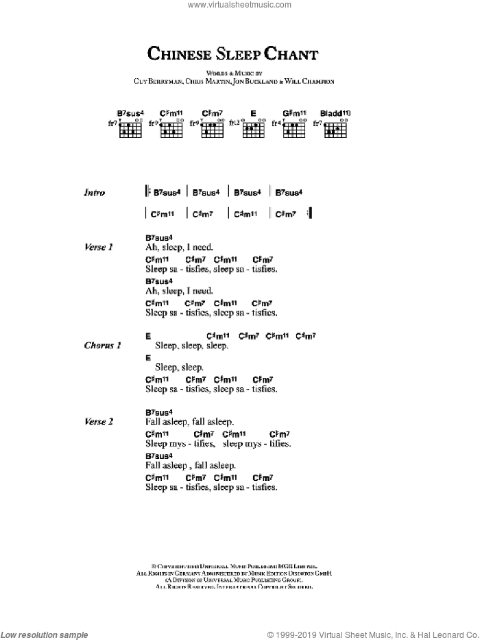 Chinese Sleep Chant