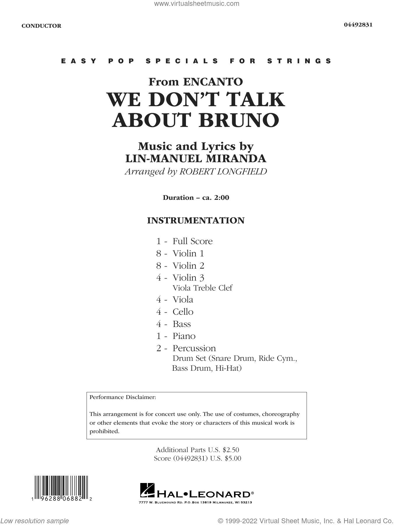 We Don't Talk About Bruno (from Encanto) (arr. Robert Longfield)
