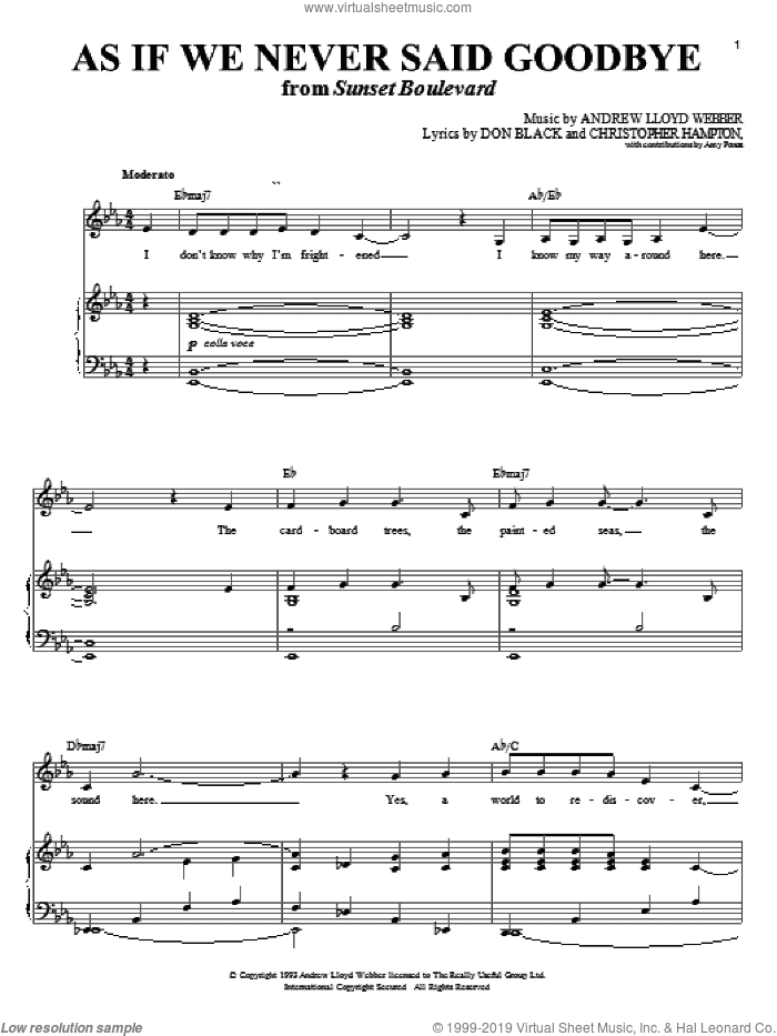 As If We Never Said Goodbye (from Sunset Boulevard)