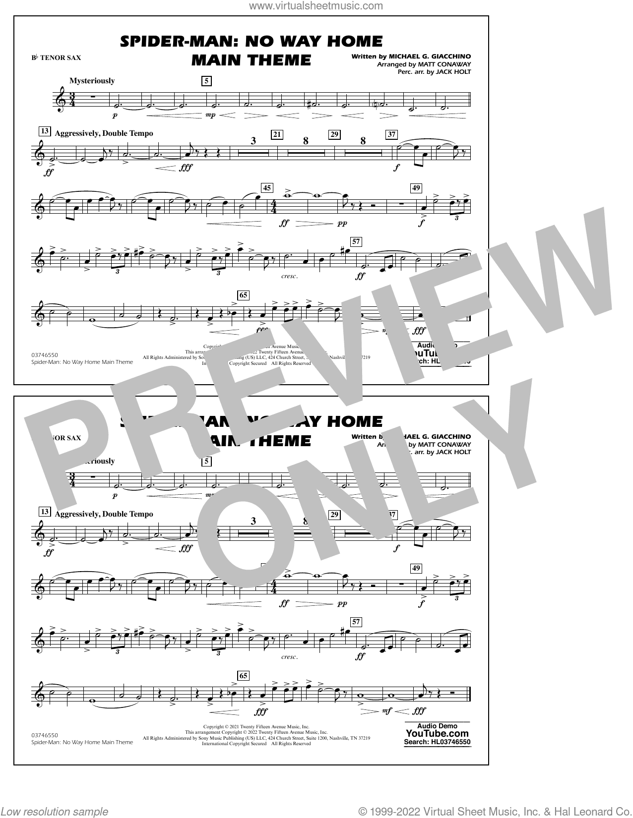 Spider-Man: No Way Home Main Theme (arr. Conaway)