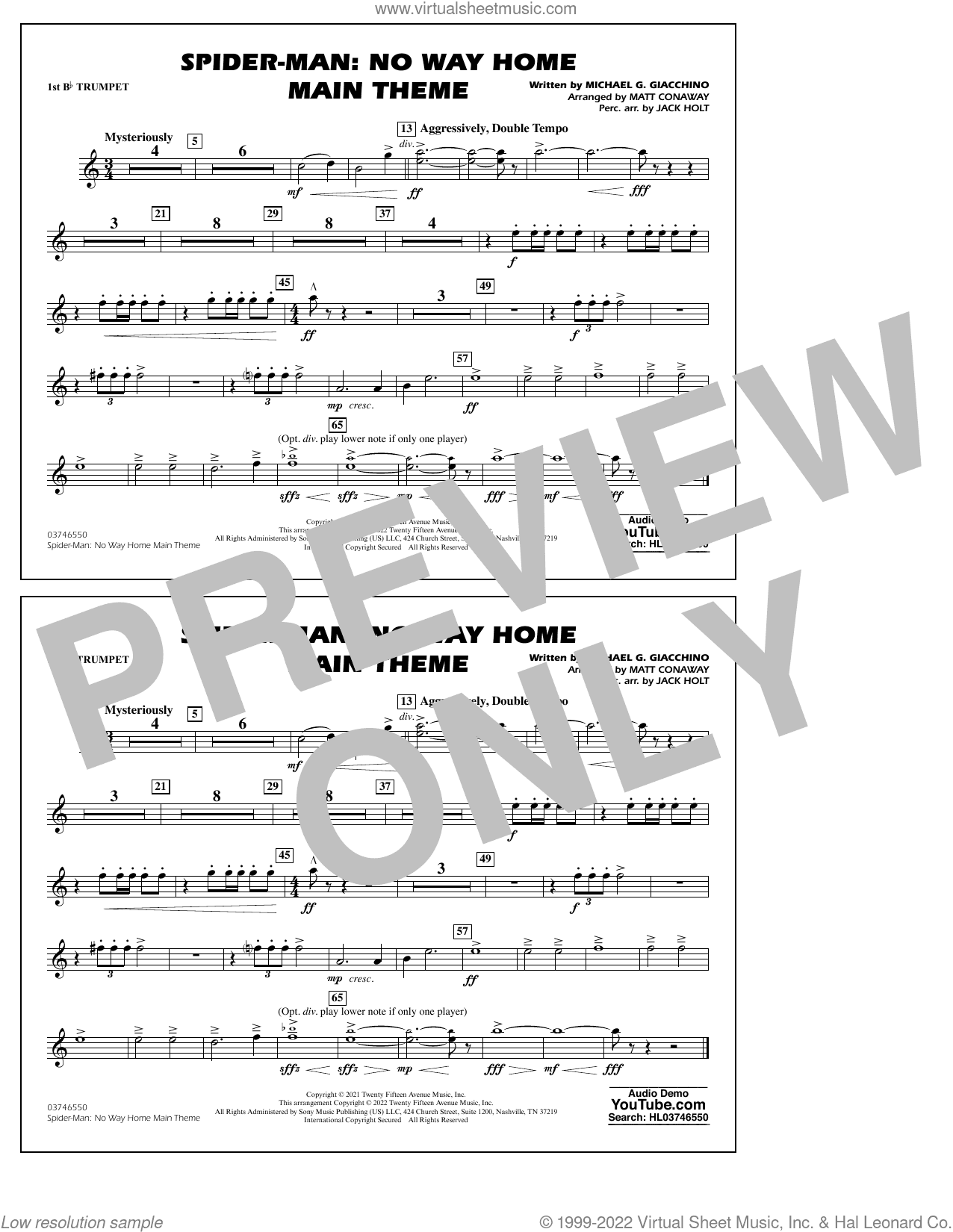 Spider-Man: No Way Home Main Theme (arr. Conaway)