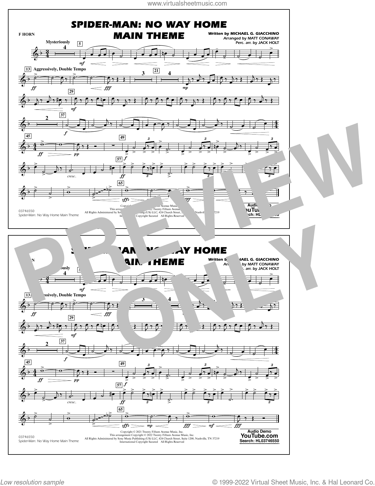 Spider-Man: No Way Home Main Theme (arr. Conaway)