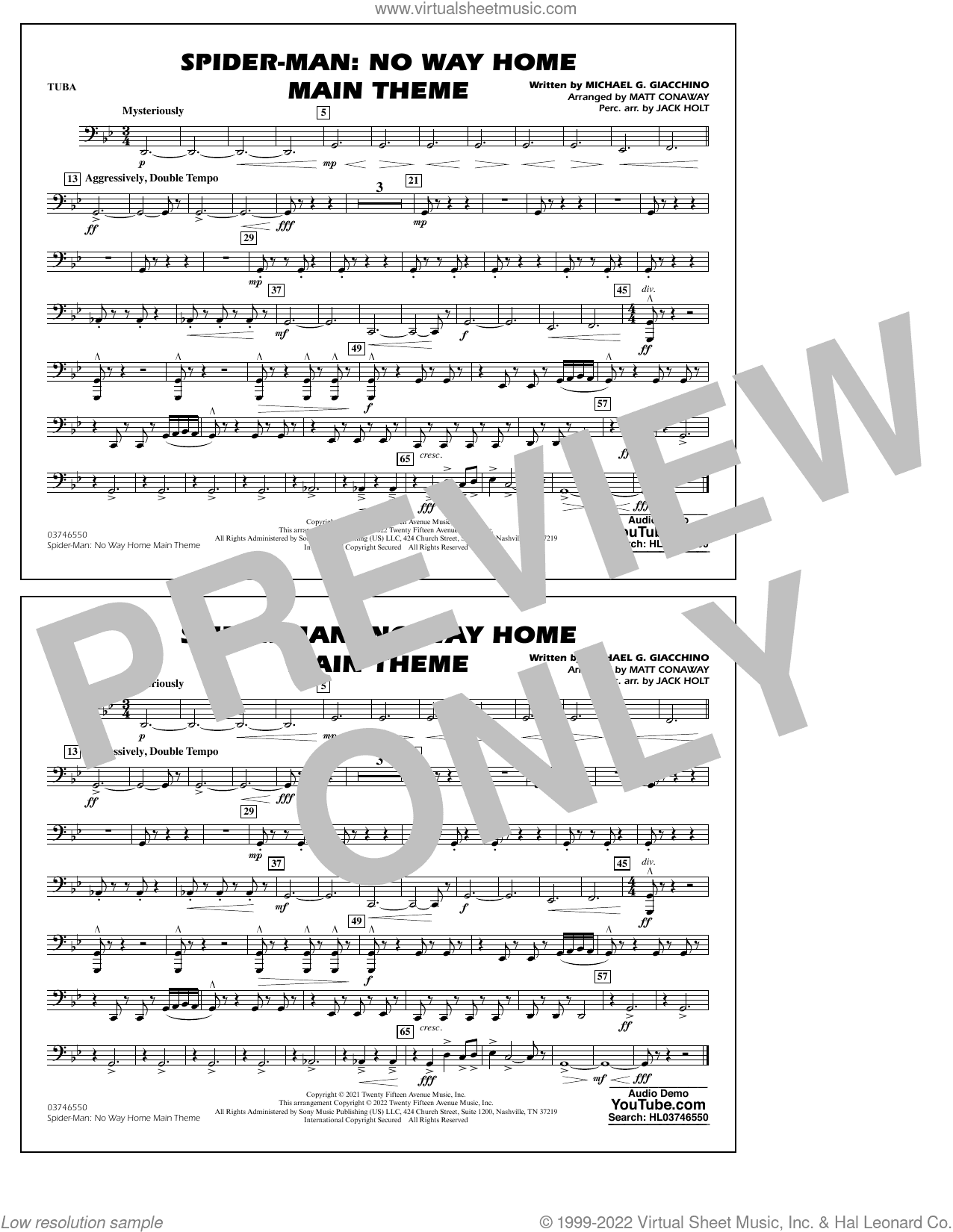 Spider-Man: No Way Home Main Theme (arr. Conaway)