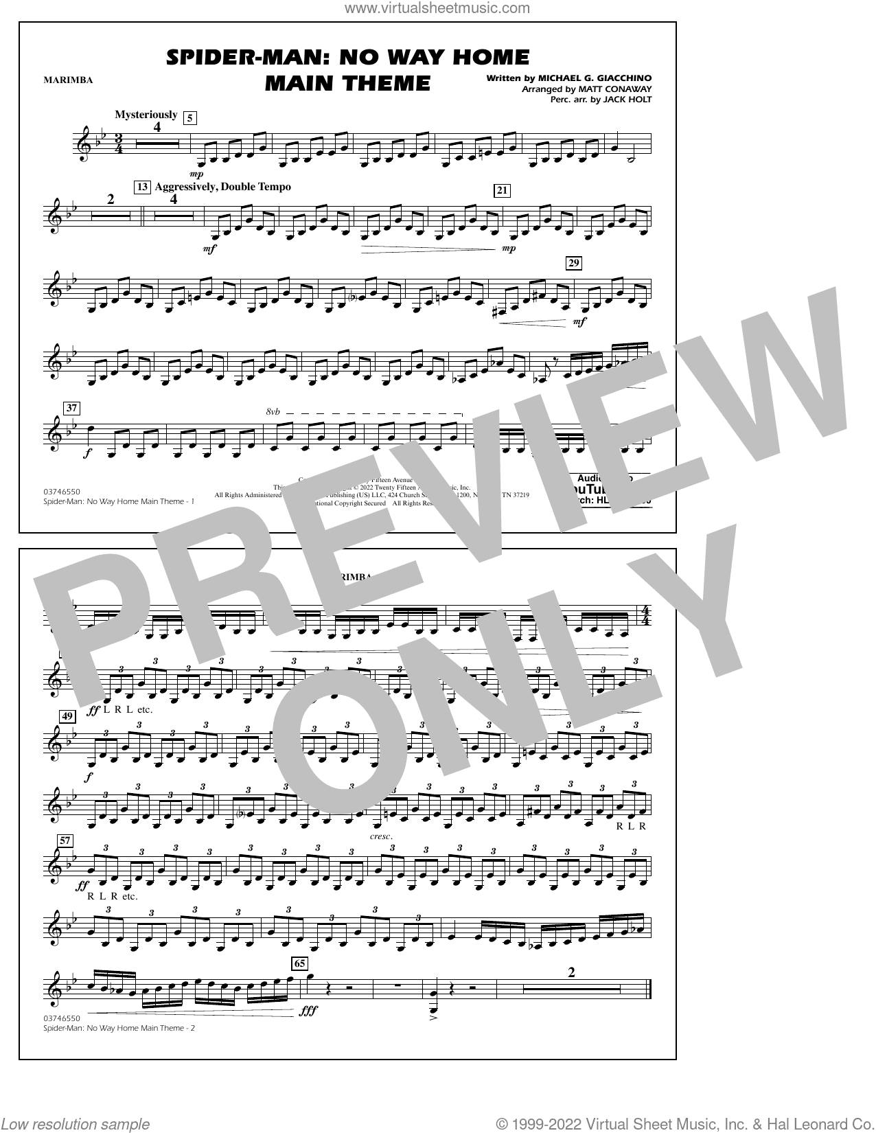 Spider-Man: No Way Home Main Theme (arr. Conaway)
