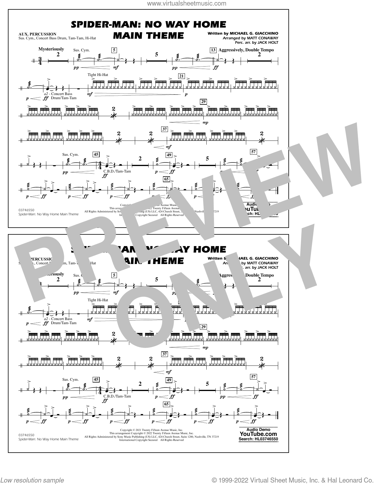 Spider-Man: No Way Home Main Theme (arr. Conaway)