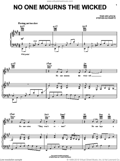 No One Mourns The Wicked (from Wicked)
