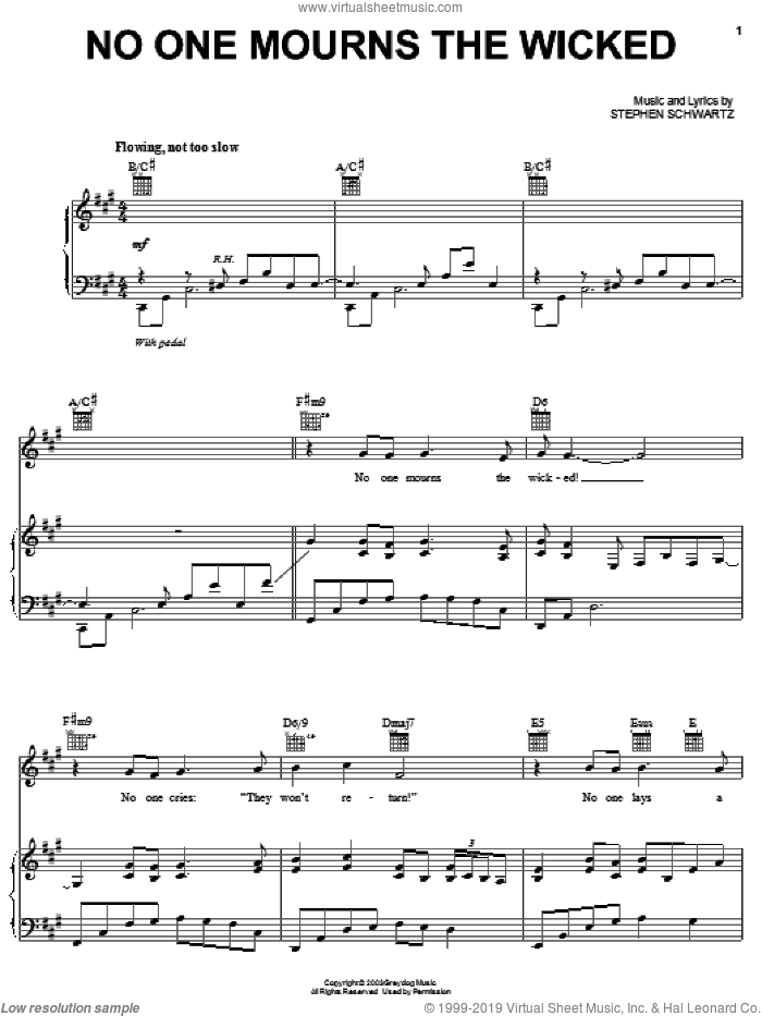 No One Mourns The Wicked (from Wicked)