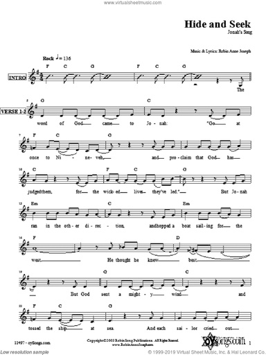 Hide and Seek (Jonah's Song)