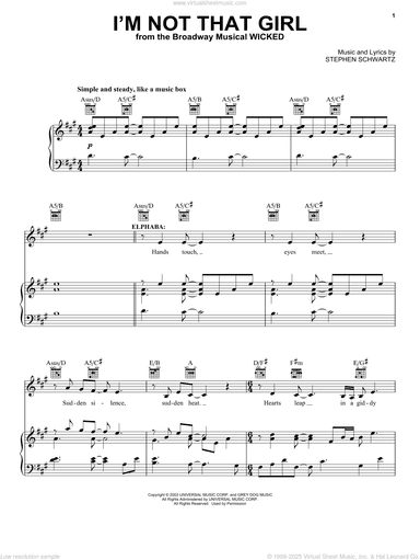 I'm Not That Girl (from Wicked)
