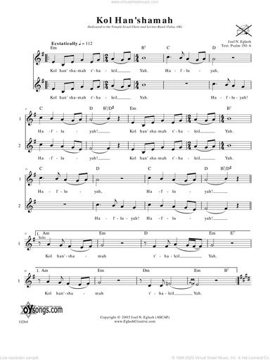 Kol Han'shamah (May Everything That Breathes Praise God)