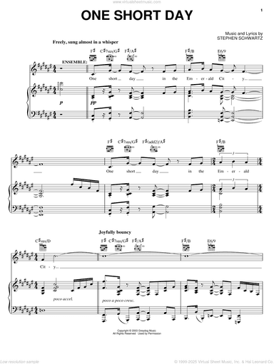 One Short Day (from Wicked)
