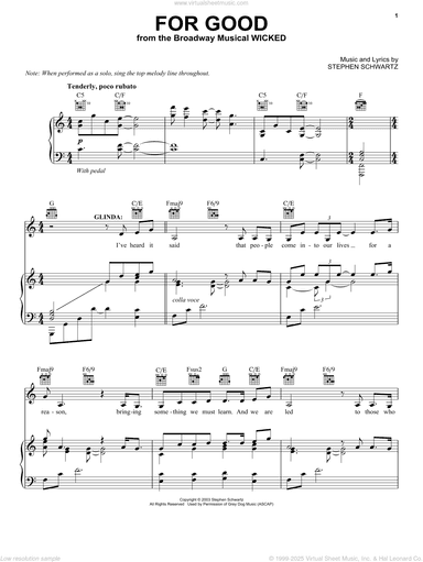 For Good (from Wicked)