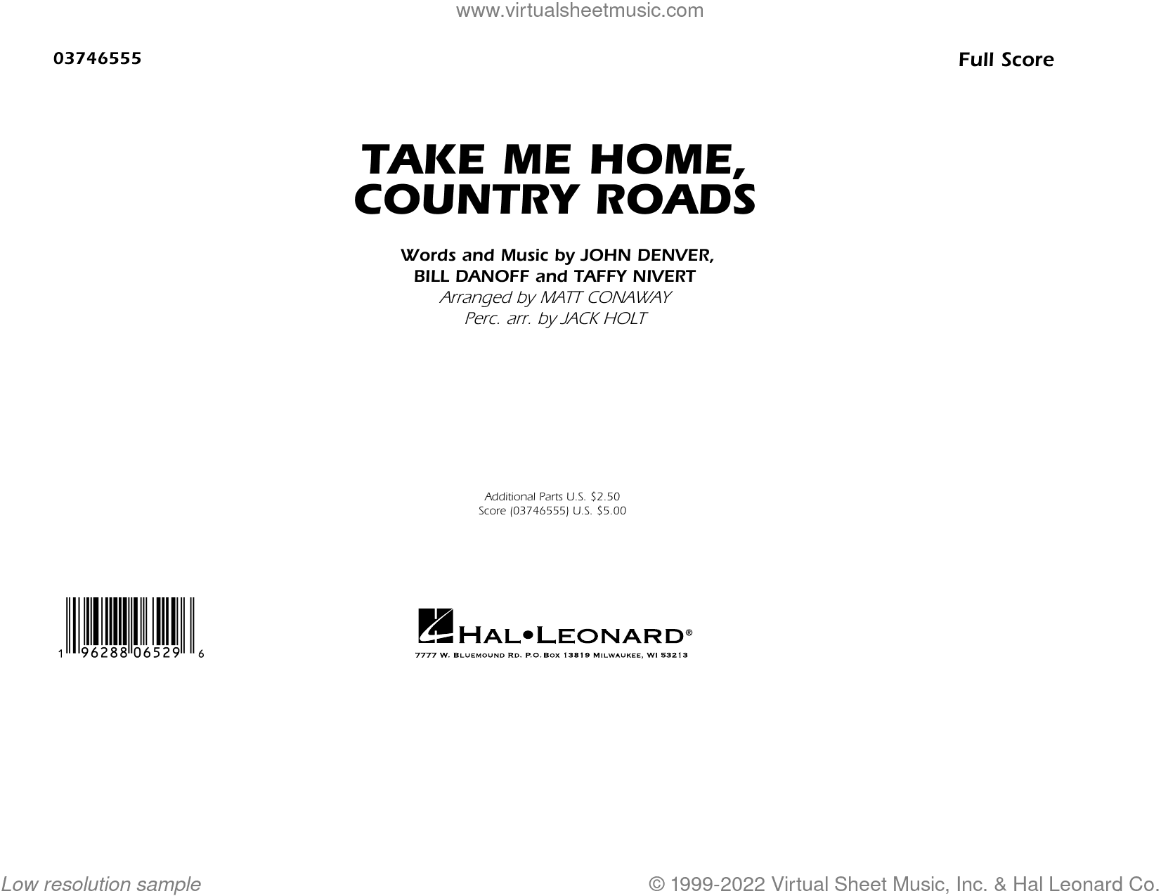 Take Me Home, Country Roads (arr. Matt Conaway)