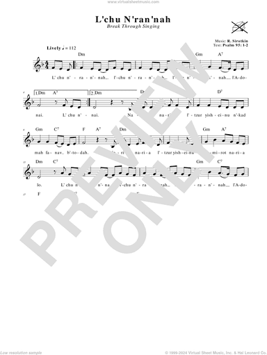 L'chu N'ran'nah (Break Through Singing)