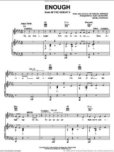 Enough (from In The Heights: The Musical)
