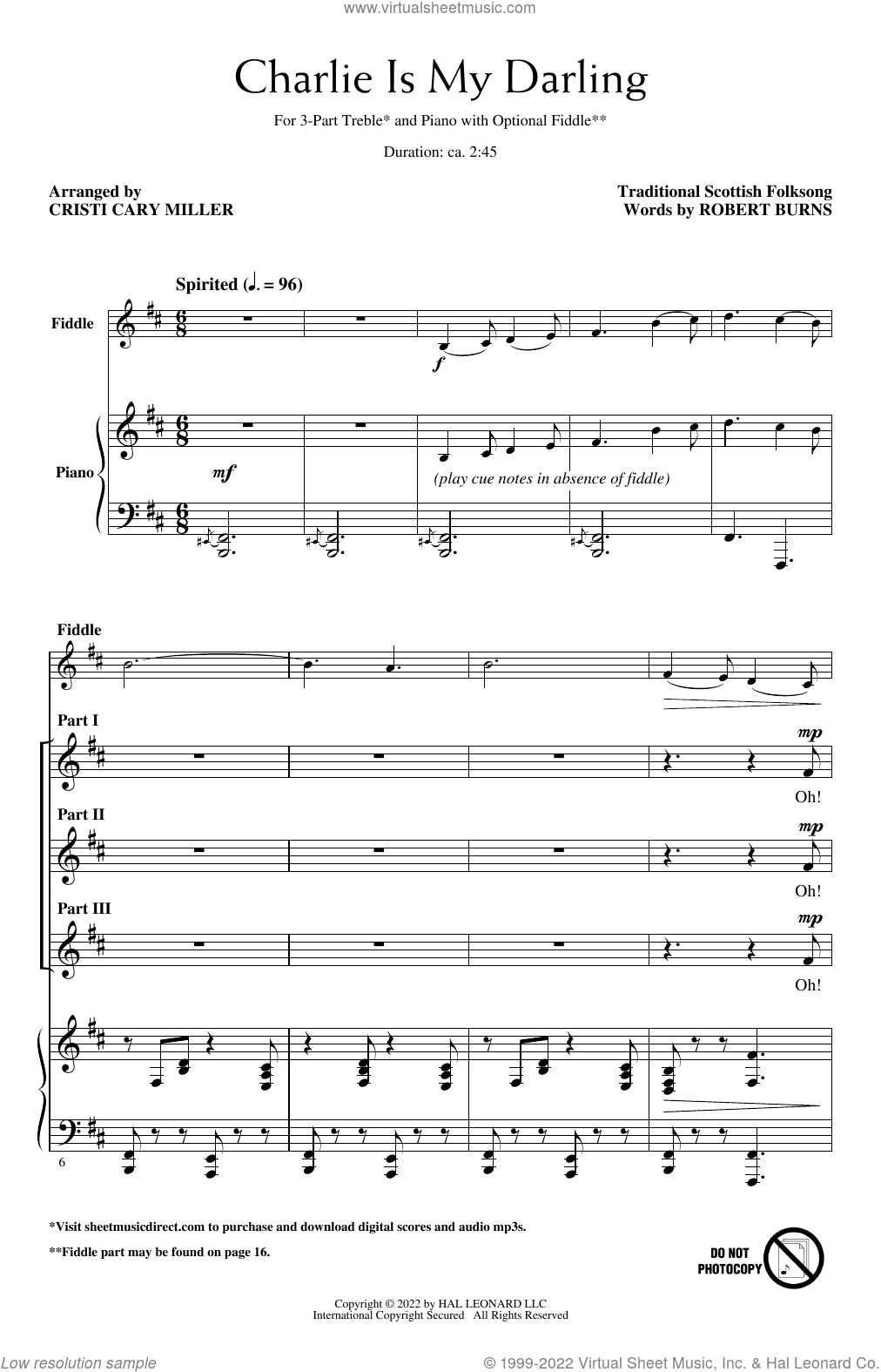 Charlie Is My Darling (arr. Cristi Cary Miller)