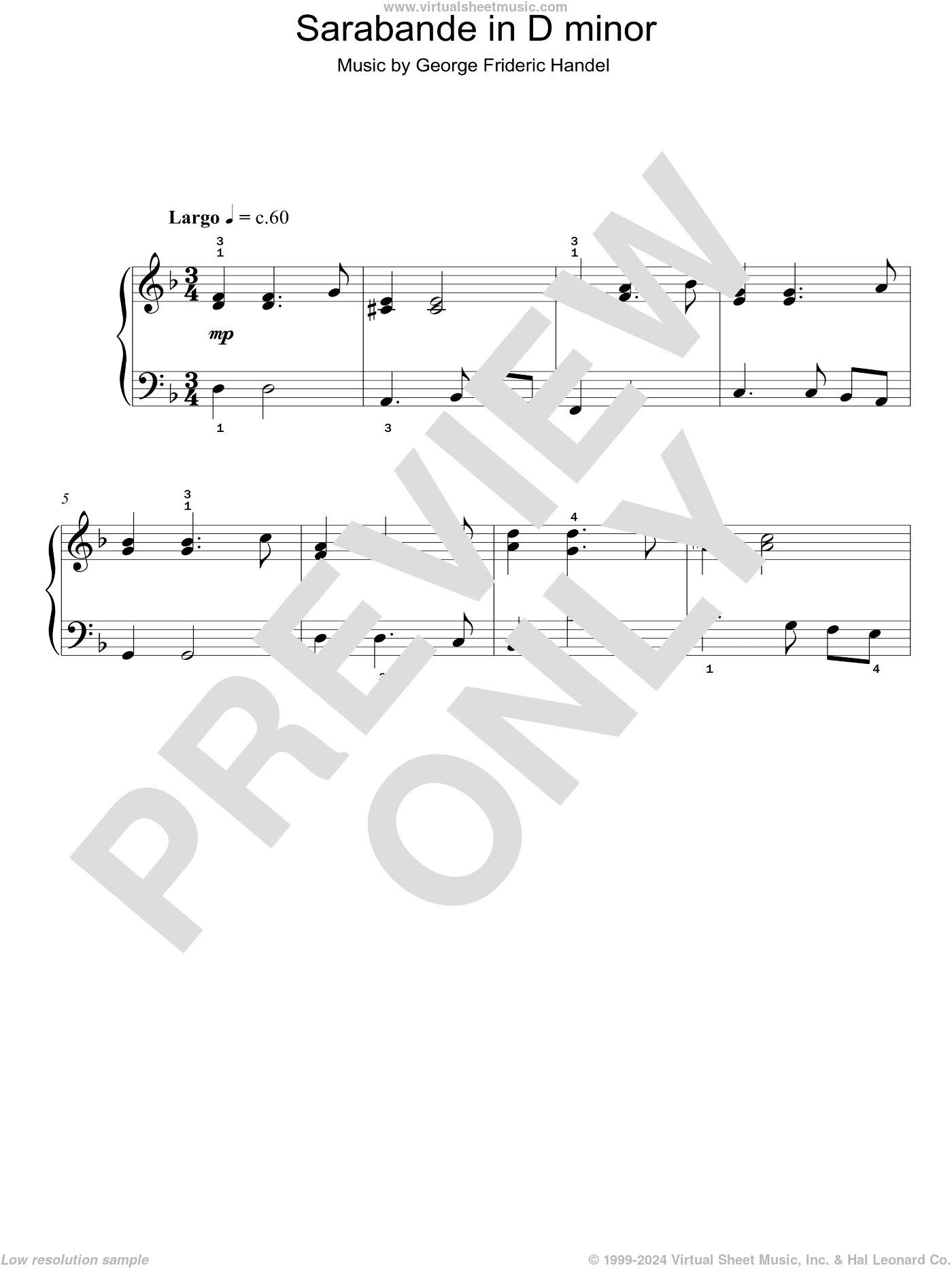 Sarabande in D minor