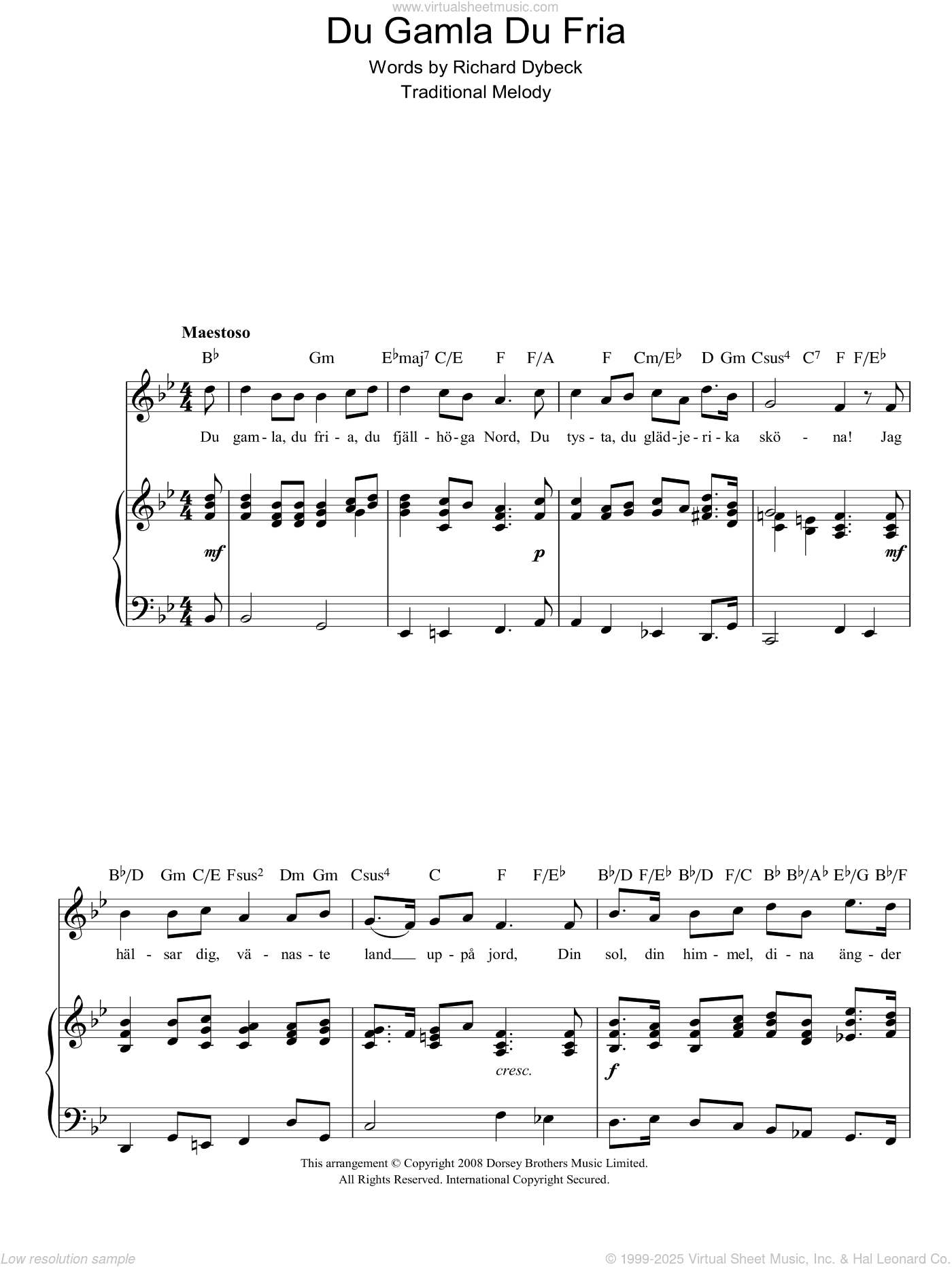 Du Gamla Du Fria (Swedish National Anthem)