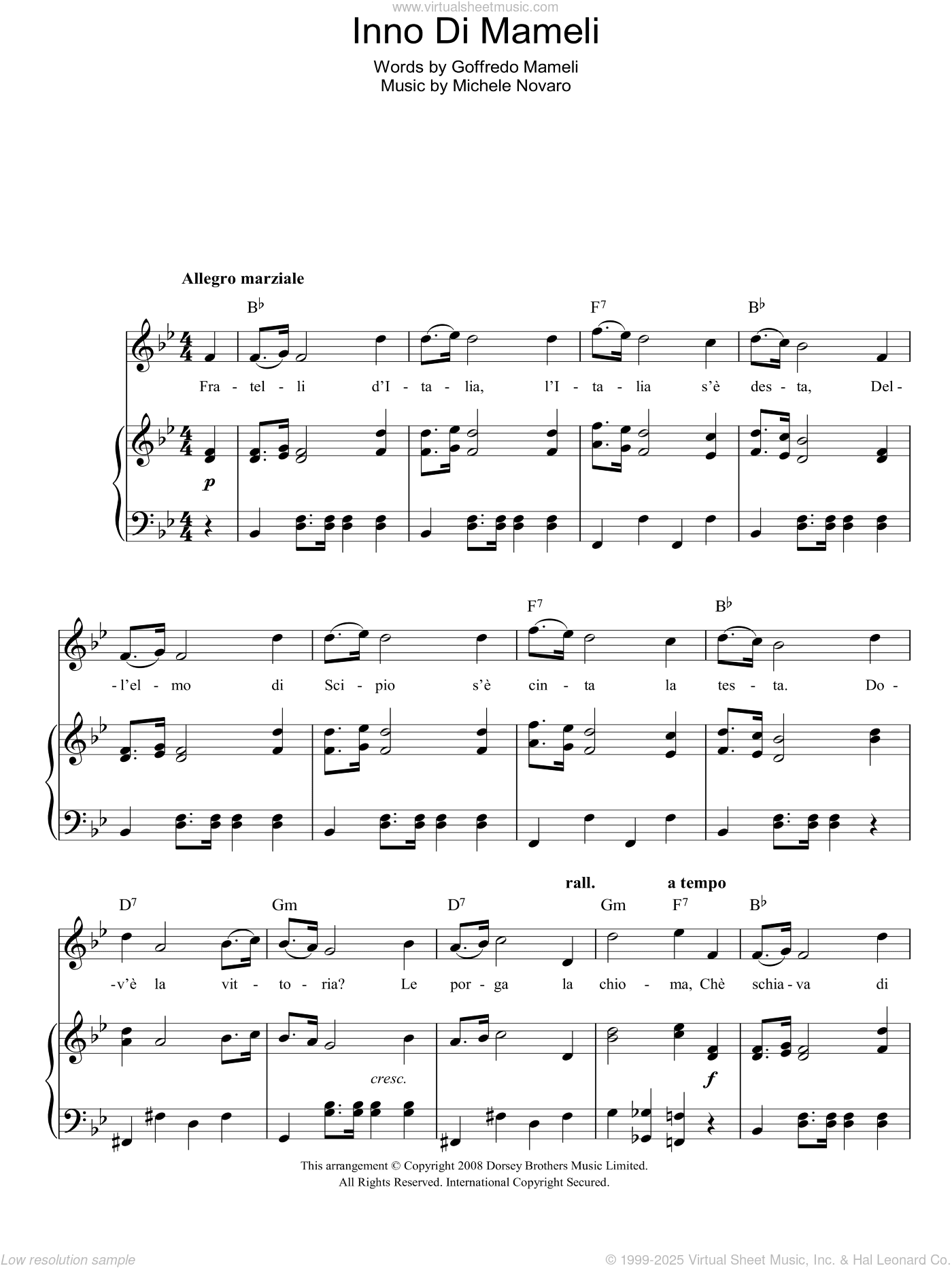Inno Di Mameli (Italian National Anthem)