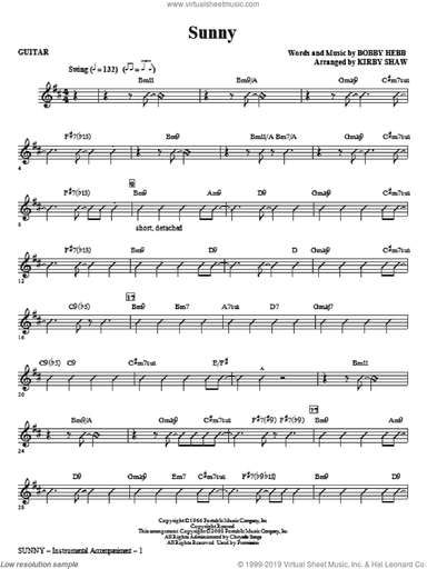 Sunny (arr. Kirby Shaw) (complete set of parts)