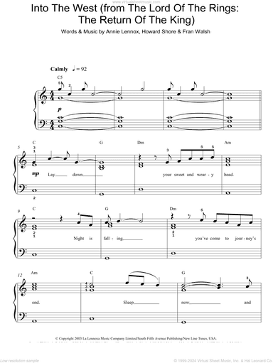 Into The West (from The Lord Of The Rings: The Return Of The King)